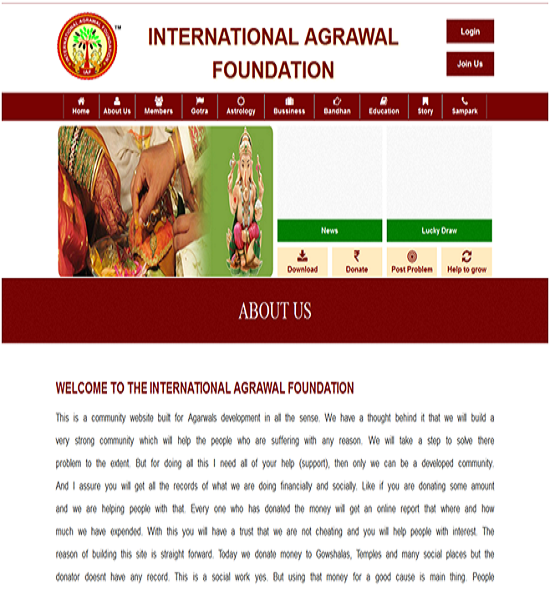 INTERNATIONAL AGRAWAL FOUNDATION</h1>